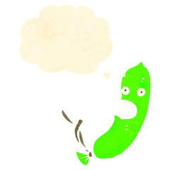 retro cartoon green balloon,