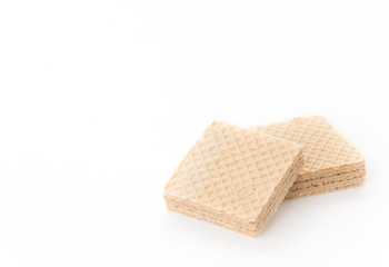coffee wafer on white background