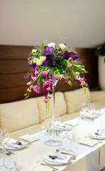 Nice flower arrangement for an event party or wedding reception
