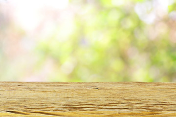 Outdoor Wooden table view