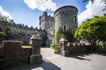 Glenveagh castle in the Glenveagh National Park, County Donegal, Ulster, Republic of Ireland 