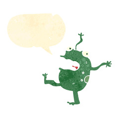 retro cartoon frog