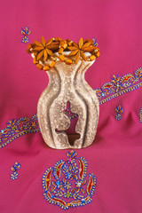 candlestick for fragrant oils, wooden beads