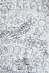 Fototapeta na wymiar Series of rubber stamp icon on blank paper