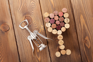Glass shaped corks and corkscrew