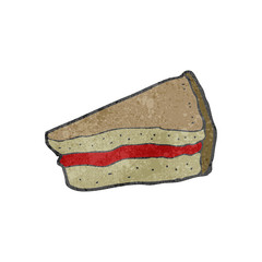 retro cartoon sandwich