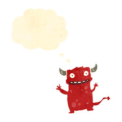 retro cartoon little devil