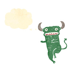 retro cartoon little dancing devil