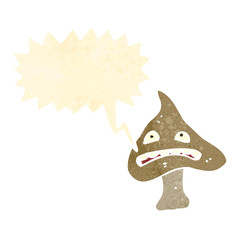 retro cartoon mushrooms