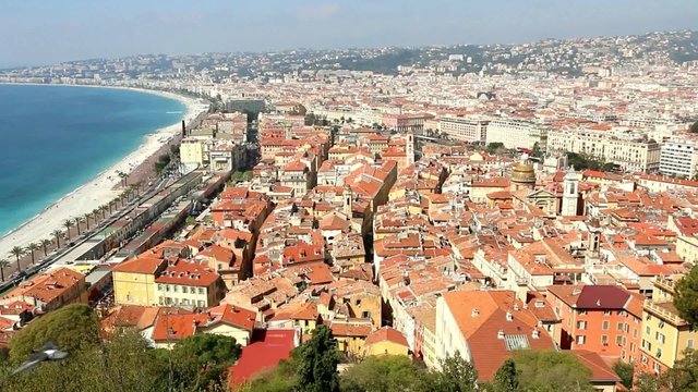 Panoramique sur la Baie des Anges et la ville de Nice