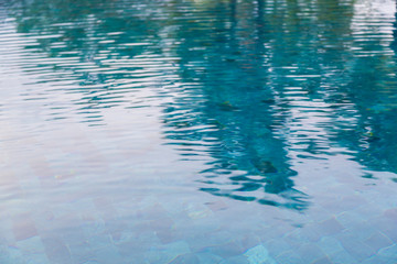 Swimming pool rippled water