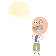 retro cartoonold mustache man