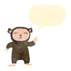 retro cartoon bear costume