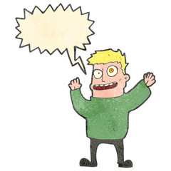 retro cartoon crazy man