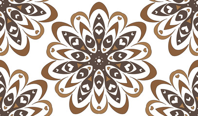 Seamless pattern. Vintage decorative elements. Hand drawn background. Islam, Arabic, Indian, ottoman motifs. Perfect for printing on fabric or paper.