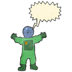 retro cartoon space man