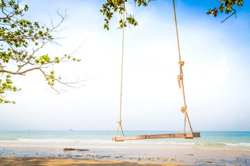 A swing on the beach