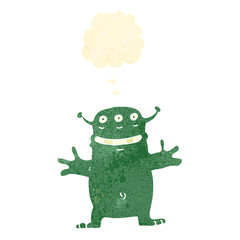 retro cartoon alien