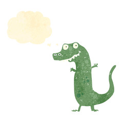 retro cartoon reptile