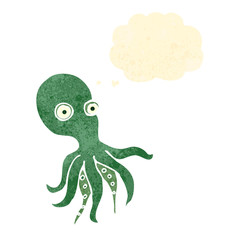 retro cartoon octopus