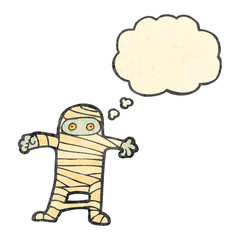 retro cartoon halloween mummy