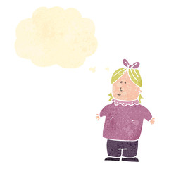 retro cartoon fat girl