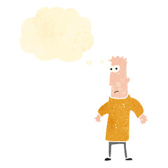 retro cartoon man shrugging shoulders