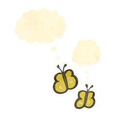 retro cartoon butterflies