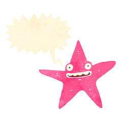 retro cartoon starfish