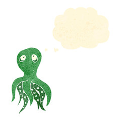 retro cartoon octopus
