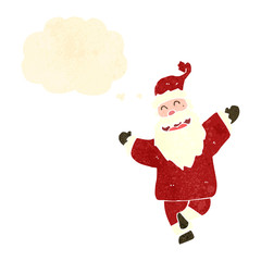 retro cartoon dancing santa claus