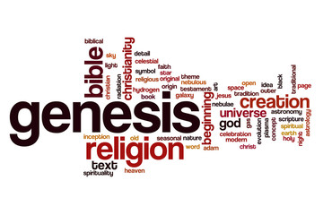 Genesis word cloud concept
