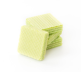 pandanus wafer on white background