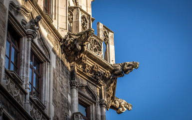 Wasserspeier am neuen Rathhaus in München