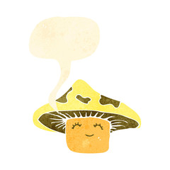 retro cartoon retro cartoon mushroom