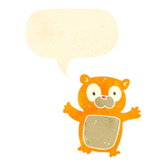retro cartoon teddy bear