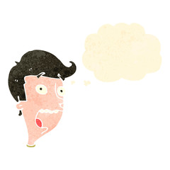 retro cartoon shocked man