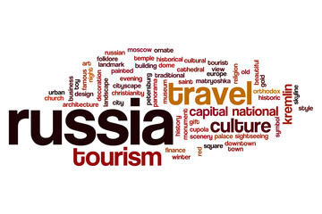 Russia word cloud concept