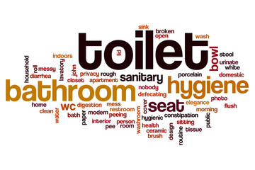 Obraz premium Toilet word cloud concept