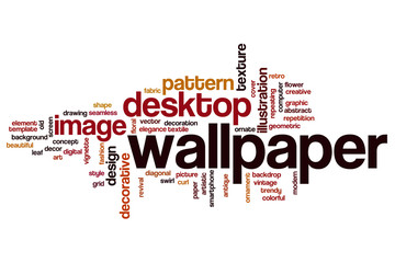 Wallpaper word cloud concept