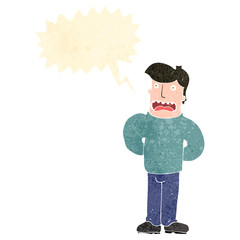retro cartoon talking man