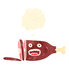 retro cartoon leg of meat
