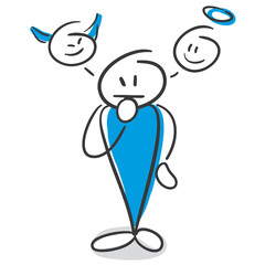 Stick Figure Series Blue