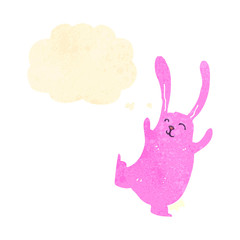 retro cartoon pink bunny rabbit