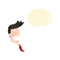 retro cartoon office worker man