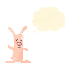 retro cartoon funny rabbit