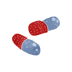 retro cartoon medical pills