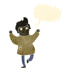 retro cartoon poor man dancing