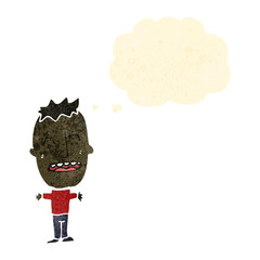 retro cartoon big head boy