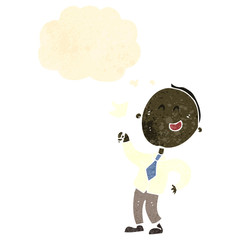 retro cartoon happy businessman